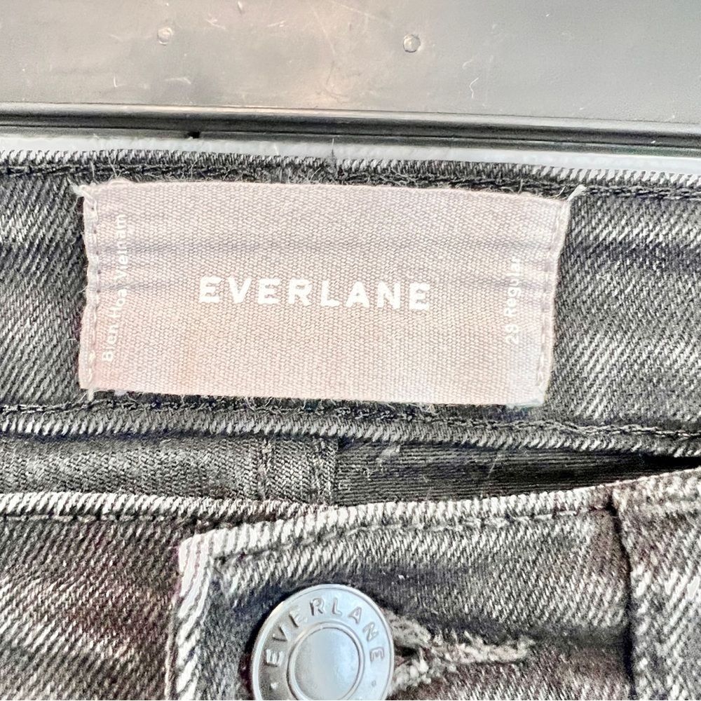 Everlane The Authentic Skinny Jeans Womens 28 Black Dark Wash High Rise Stretch - Picture 2 of 9